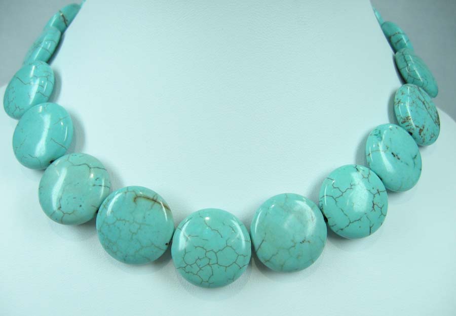 Turquise Coin shape Beads